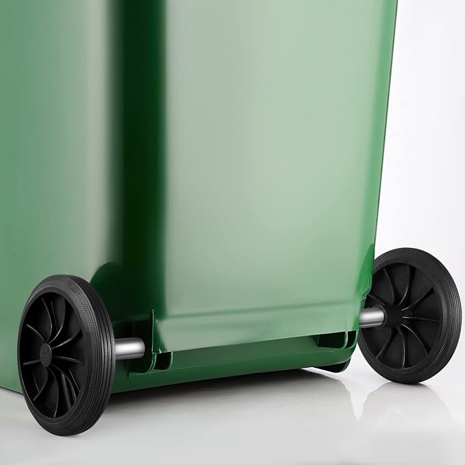 Ipetboom Garbage can Wheels Replacement Set with Hollow Shaft Plastic Trash can Pulley for Easy Maneuvering and Quiet Operation in Home and Office Use 18.9 Inch