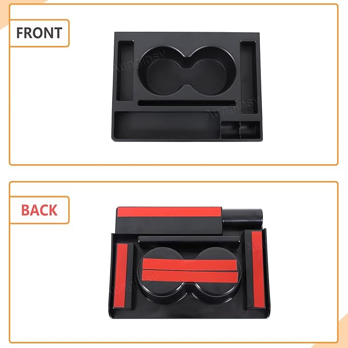 Aunginsy Center Console Cup Holder Storage Box Compatible with Nissan Frontier 2022-2025 Car Central Control Gear Shift Armrest Box Front Cup Holder Organizer Tray Insert Accessories, Not Fit Pro-4X