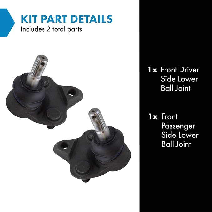 TRQ Front Lower Driver and Passenger Side Ball Joint Set Compatible with 2011-2017 Lexus CT200h 2010-2015 Toyota Prius 2012-2015 Prius Plug-In