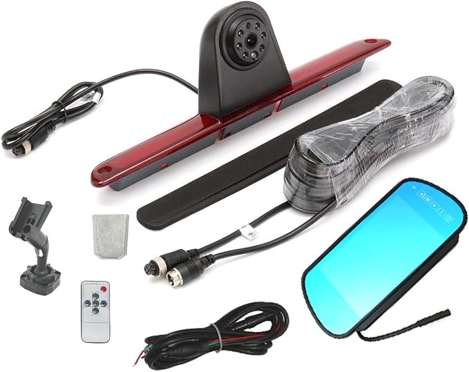 Brake Light Backup Camera Compatible with Dodge Benz Sprinter W906 2007-2022 /V W Crafter Vans 2007-2016/Freightliner Sprinter 2001-2021(with Monitor)