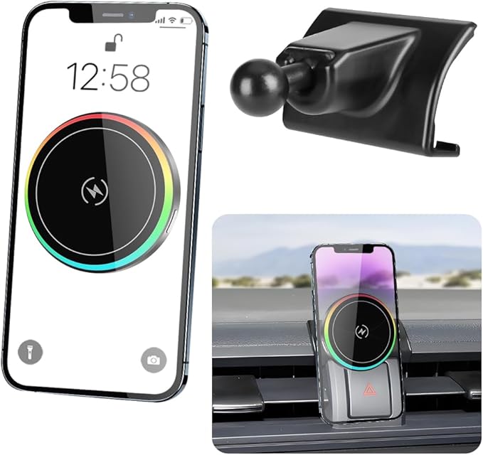 Car Magnetic Phone Mount for Toyota GR86 2022-2026 and Subaru BRZ 2022-2025 Auto Interior Accessories Best Cellphone Holder Fast 15W Wireless Charger Cell Phones Charging Screen Stand Accessory