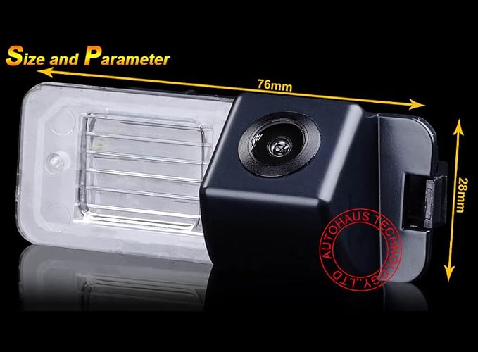 HD Color CCD Waterproof Vehicle Car Rear View Backup Camera, 170° Viewing Angle Reversing Camera for Skoda New Beetle Polo V 6R Passat CC Golf 6 Golf VI MK4 MK5 MK6 EOS Lupo