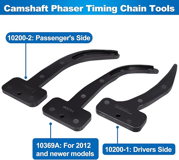 Toolwiz Camshaft Phaser Timing Chain Tools Kit Compatible with VW Chrysler Jeep Dodge Grand Cherokee Wrangler 3.6L Engine Replace10200A 10202 10369A 6 PCS Camshaft Locking Tool Set with Carrying Case