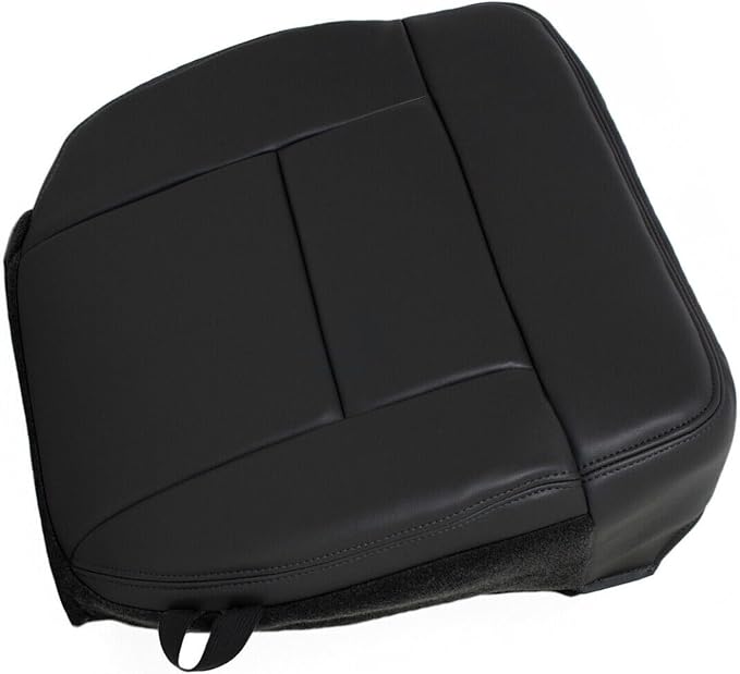 SecosAutoparts 4PCS Driver & Passenger Bottom & Lean Back Black Leather Compatible with Ford F-150 Lariat XL XLT STX 2005 2006 2007 2008