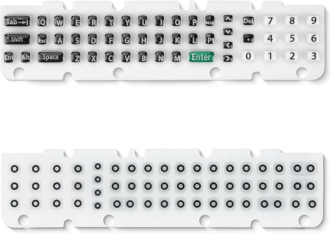 Rubber Keyboard (51-Key) for Honeywell Thor VM1A Vehicle-Mounted Computer,Keypad Replacement Support Computer,Foldable Silicone Flexible Material