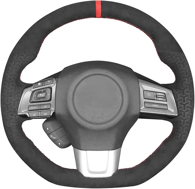 MEWANT Hand Stitch Steering Wheel Cover for Subaru WRX (STI) Levorg 2015-2019 Custom Version by Athsuede