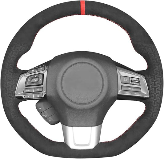 MEWANT Hand Stitch Steering Wheel Cover for Subaru WRX (STI) Levorg 2015-2019 Custom Version by Athsuede