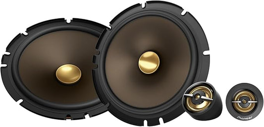 PIONEER A-Series MAX TS-A653CH 6.5” 2-Way Speakers (Pair) – 370W Max, Crisp Highs + Clear Vocals, Enhanced Bass, Ideal Factory Upgrade, Installation Adaptors Included