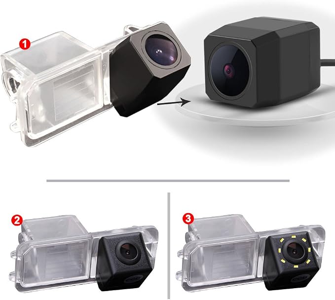 HD Car Backup Camera Night Vision,Waterproof License Plate Rear View Camera Reversing Camera for New Beetle Passat CC Phaeton Scirocco Polo Golf Skoda Superb Seat Leon Leon4