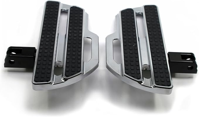 MZS Motorcycle Foot Pegs Front Compatible with Goldwing GL1800 GL 1800 2001-2024, Adjustable Gold Wing Driver Floorboards Touring Rider Footboards Accessories Chrome