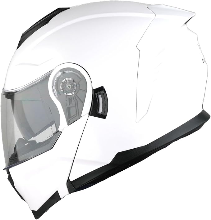 1Storm Motorcycle Street Bike Modular/Flip up Dual Visor Sun Shield Full Face Helmet HJK920