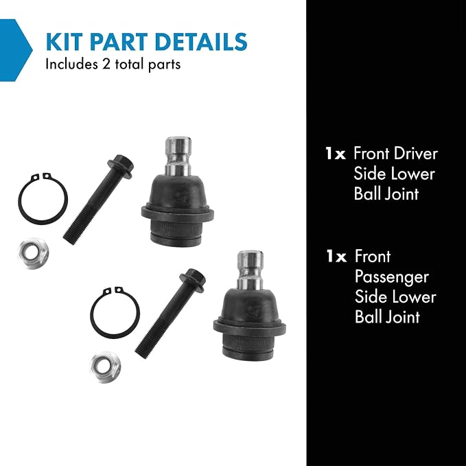 TRQ Front Lower Driver and Passenger Side Ball Joint Set Compatible with 04-10 Infiniti QX56 14-22 QX80 04 Nissan Pathfinder Armada 05-15 Armada 04-15 TITAN 05-23 Frontier 05-12 Pathfinder