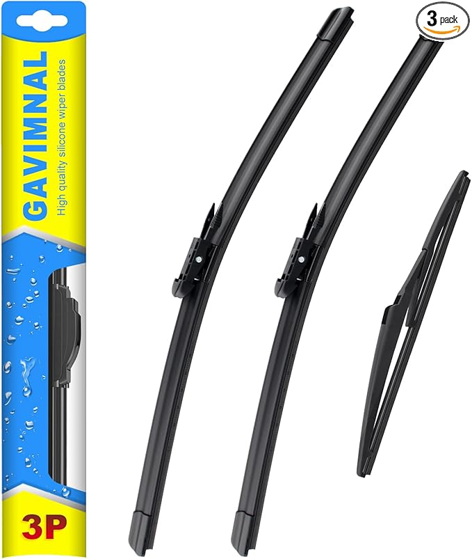 Gavimnal® 20"+20"+12" Silicone Wiper Blades Replacement For Ford Escape 2008-2012,All-Season Front Rear Windshield Wiper Blades(Set of 3)