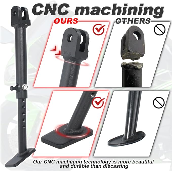 Xitomer 3 inch Adjustable Kickstand Fit for Ninja ZX-6R ZX6R 2013-2026 ZX 6R Motorcycle Adjustable Side Stand Adjustable Kickstand Steel