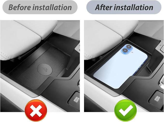 SKTU for 2026 Mazda CX-5 Wireless Charging Mat for 2026+ Mazda CX-5 Wireless Charging Pad Mazda CX5 2026 Accessories Non-Slip Console Pad 2026 CX5 Rubber Console Mat-Durable
