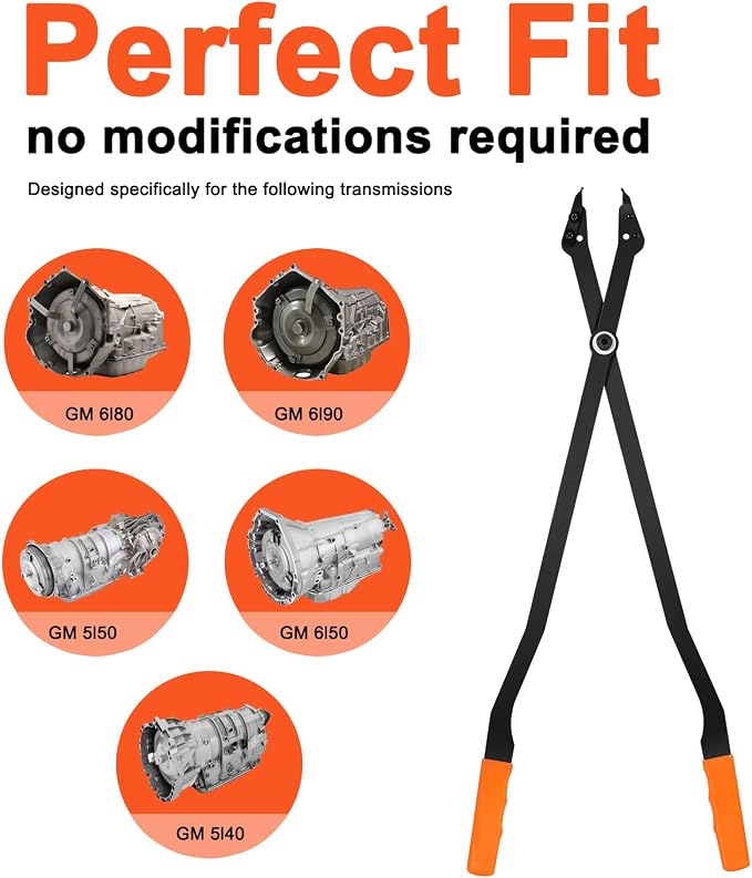 1489-26" Internal Retaining Ring Pliers - Heavy Duty Transmission Snap Ring Tool for GM 6L80, 6L90, 5L40, 5L50, 6L50 | 26-Inch Extra Long Professional Pliers