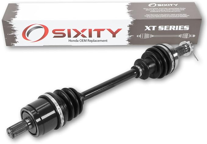 Sixity XT CV Axle for Honda 42250-HR6-A61 42220-HR6-A61 | Complete axle assembly with a 5140 chrome steel shaft, inboard and outboard CV joints, fully assembled