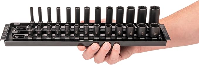 TEKTON 1/4 Inch Drive Impact Socket Set, 26-Piece | SID90203