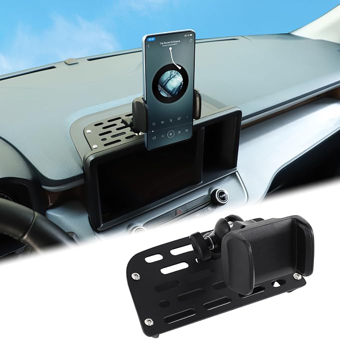 Aunginsy Center Console Dash Mount Phone Holder Compatible with Ford Maverick 2022 2023 2024, Car Dashboard Instrument Table Organizer Storage Tray Groove Panel Cell Mobile Phone Bracket Accessories