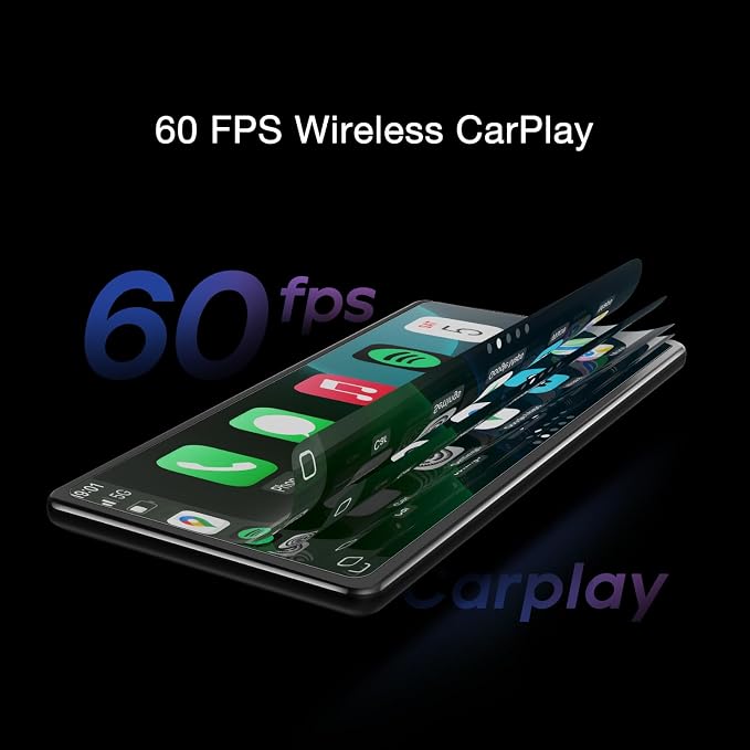 CarpodGo Mini 6.9″ CarPlay Screen for Car,Equal-Bezel Rounded Display,1000-nit Brightness,Portable 60fps Wireless Apple Carplay,Compatible with MagSafe Magnetic Mounts,Display-Only BT Mode