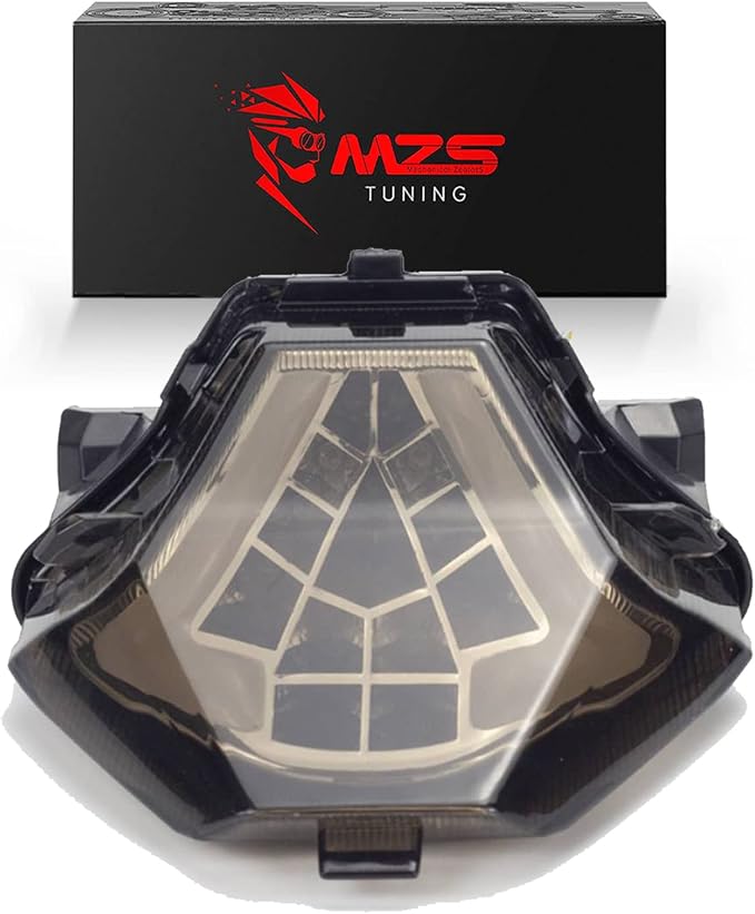 MZS Motorcycle Tail Light, LED Turn Signal Integrated Blinker Smoke Compatible with MT07 MT-07 FZ-07 FZ07 2014-2017 / YZF R3 2015-2024 / R25 2014-2024 / MT-03 2015-2019 / MT-25 2015-2019