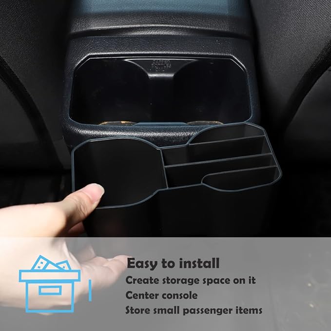 CHEAYAR Rear armrest Box Cup Holder Inserts,for Toyota Tacoma 2016-2020,Car,Shifter Storage Box Interior Accessories 1 pcs，Storage Travel Documen - with Multi-Pocket