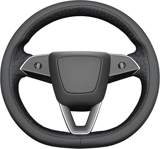 MEWANT DIY Stitching 3D Style Steering Wheel Cover Wrap for Tesla Model 3 Highland 2023-2025/Model Y 2025 Highland for Tesla Model 3/Model Y Accessories(3D Style)
