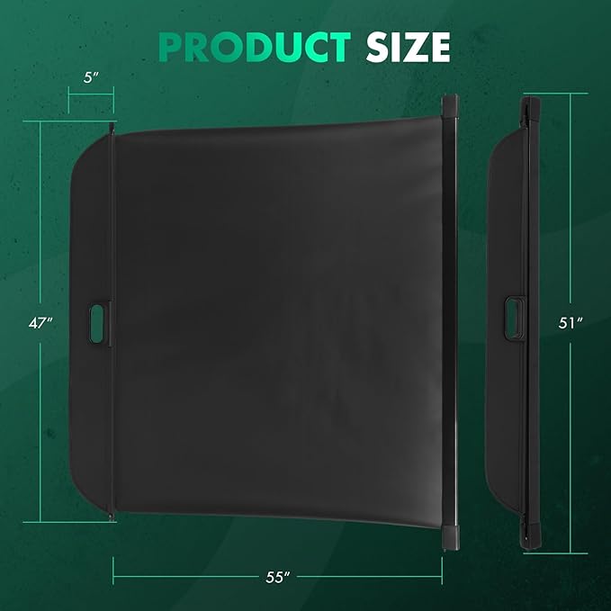 SCITOO Cargo Cover for 2017-2018 Fit for Land Rover for Discovery 3.0L Retractable Rear Trunk Cargo Shade Luggage Security Cover Shielding Waterproof