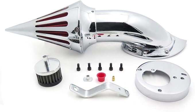 Spike Air Cleaner Intake Filter Kit for Honda Vtx1300 Vtx 1300 1986-2012 Chrome