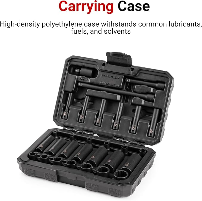 TEKTON 1/4 Inch Drive Impact Socket and Accessory Set, 29-Piece | SID90404