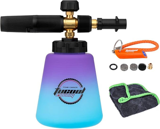 Adjustable Foam Cannon for Karcher K2-K7 (Excludes PS Series) | 1300-3600 PSI | Thick Snow Foam Lance for Car Wash (Violet)