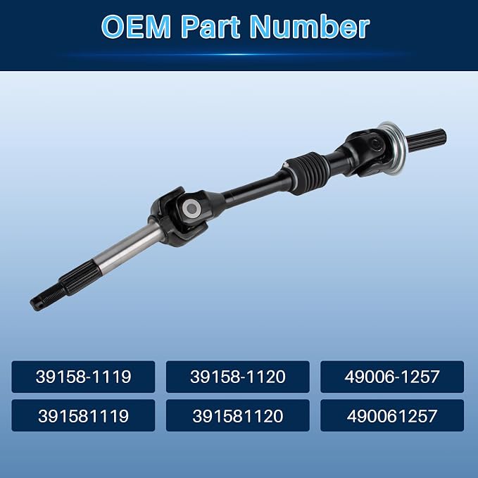 39158-1119 Rear CV Axle Shaft Assembly Compatible with Kawasaki Mule 2500 2510 2520 3000 3010 3020 4000 4010 Rear Axle Shaft Assembly for Left/Right Axle & Wheel Bearing 39158-1120