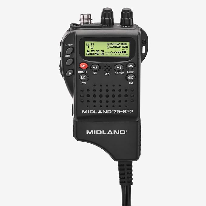 Midland 75-822 Handheld CB Radio & Mobile CB Radio – Walkie Talkie with 40 Channels, NOAA Weather Alerts, Long Range, Compatible with CB Antennas | Walkie Talkie with 40 Channels, NOAA Weather Alerts, Long Range, Compatible with CB Antennas