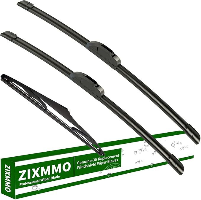15"+15" windshield wiper blades with 13" Rear Wiper Blades Set Replacement for 2007-2017 Jeep Wrangler 2018-2018 Jeep Wrangler JK -Original Factory Quality，Easy DIY Install (Set of 3)
