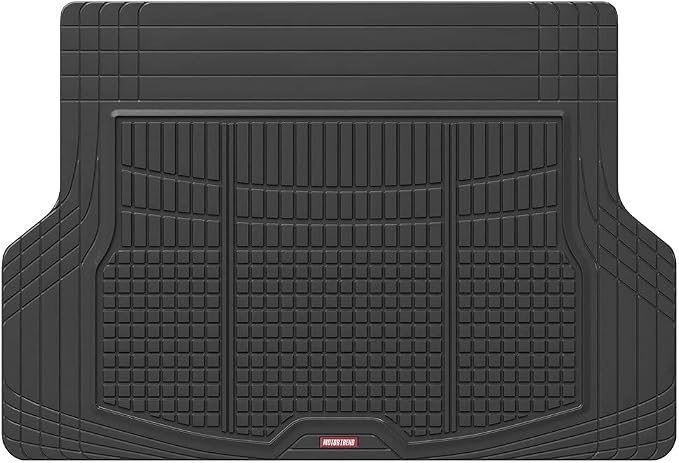 Motor Trend Premium FlexTough All-Protection Cargo Mat Liner + Motor Trend DeepDish Floor Mats for Cars Full Set