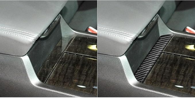 Black Soft Carbon Fiber car Interior armrest Box Lower Decoration 1/Piece Decorative Sticker Suitable for Acura TSX 09-14 Carbon Fiber car Interior