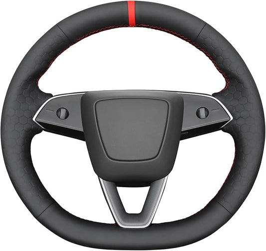 MEWANT Tesla Model 3 Highland/Model Y DIY Stitching Steering Wheel Cover Wrap for Tesla Model 3 Highland 2023-2025/Model Y 2025 Highland for Tesla Model 3/Model Y Accessories