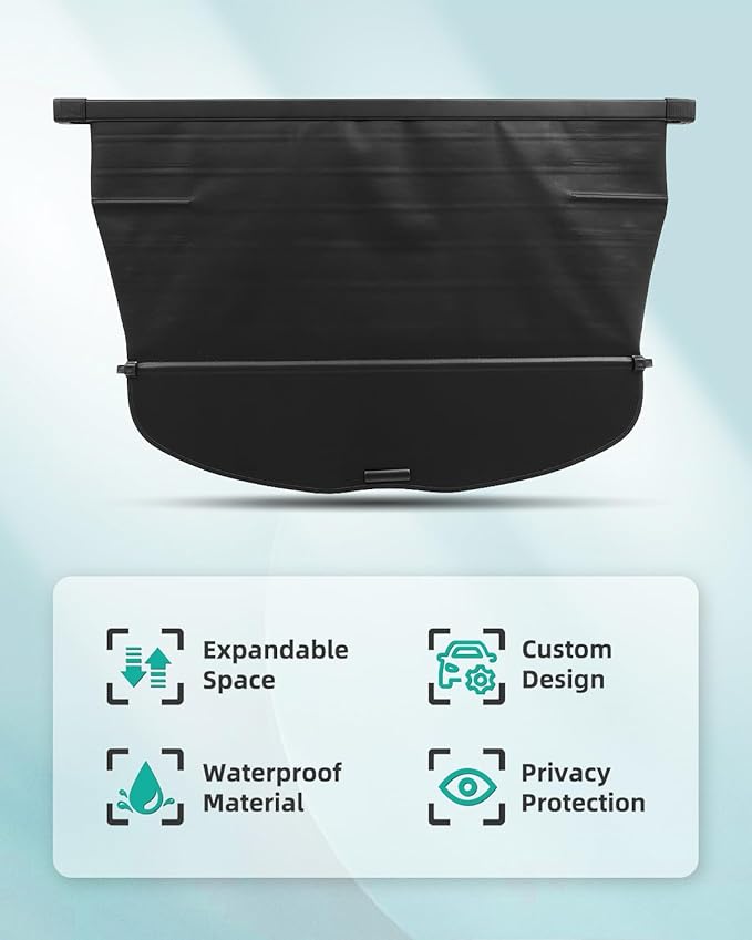 SCITOO Retractable Rear Cargo Cover Shade 2014-2020 Fit for Nissan Rogue 2.5L Rear Trunk Retractable Security Shade Cover