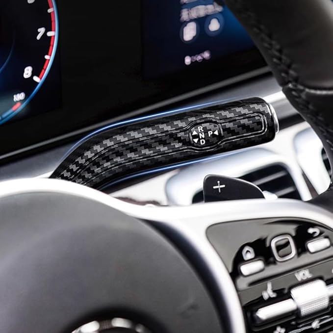 Carbon Fiber Car Shift Lever Wiper Rod Cover Trim Sticker for Mercedes Benz AMG A B CLA EQA EQB GLE GLS GLB GLA Class W177 W247 W118 W167 X167 X247 H247 Interior Accessories