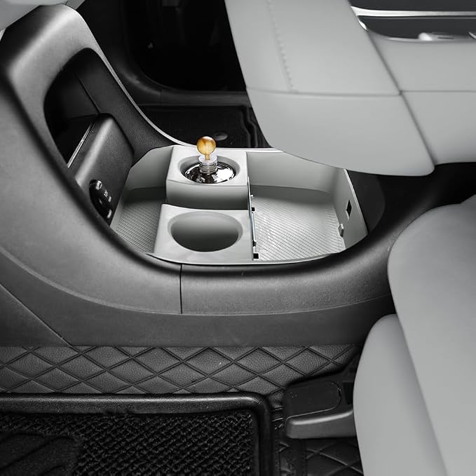 Compatible with 2026 Hyundai Palisade Center Console Organizer Compatible with Hyundai Palisade 2026 Accessories Console Tray, Console Armrest Stoage Box Cup Holder (7-Seat)-Gray