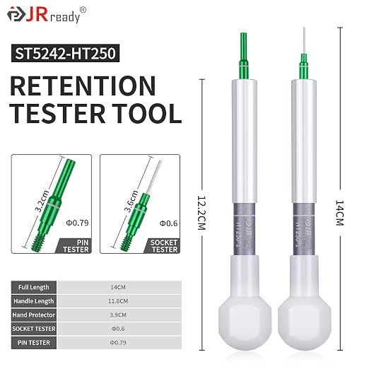 JRready 3-in-1 Contact Tester Automotive Tools,Detachable Electric Shock Tension Test Kit for Electronic Connectors ST5242-HT250 Contact Retention Test Kit