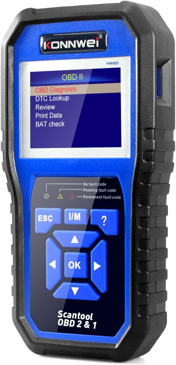 KW450 All System OBD2 Scanner with 9 Special Functions for VAG Vehicles Diagnosis Code Reader Oil SAS EPB TPS Reset Injector Coding DPF Lamp Adjust Suspension Scan Tool (KW450)