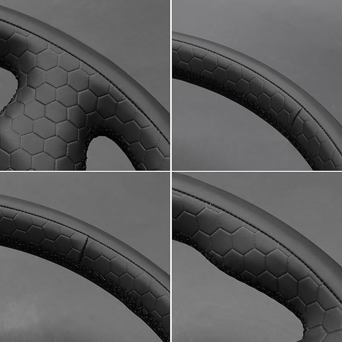 MEWANT Hand Stitch Steering Wheel Cover for Toyota RAV4 1998-2003 / Celica 1999-2006 / Corolla 2003-2008 / Matrix 2002-2008 / MR2 1999-2007 / Supra/Caldina, Custom Fit DIY Wrap Interior Accessories