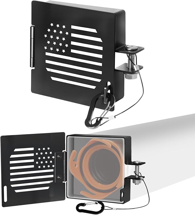Aluminum RV Bumper End Cap 2 Pack, Fits 4-Inch Square Camper Bumpers, Sewer Hose Storage Covers with Vent Holes, Travel Trailer Motorhome Outdoor Accessories