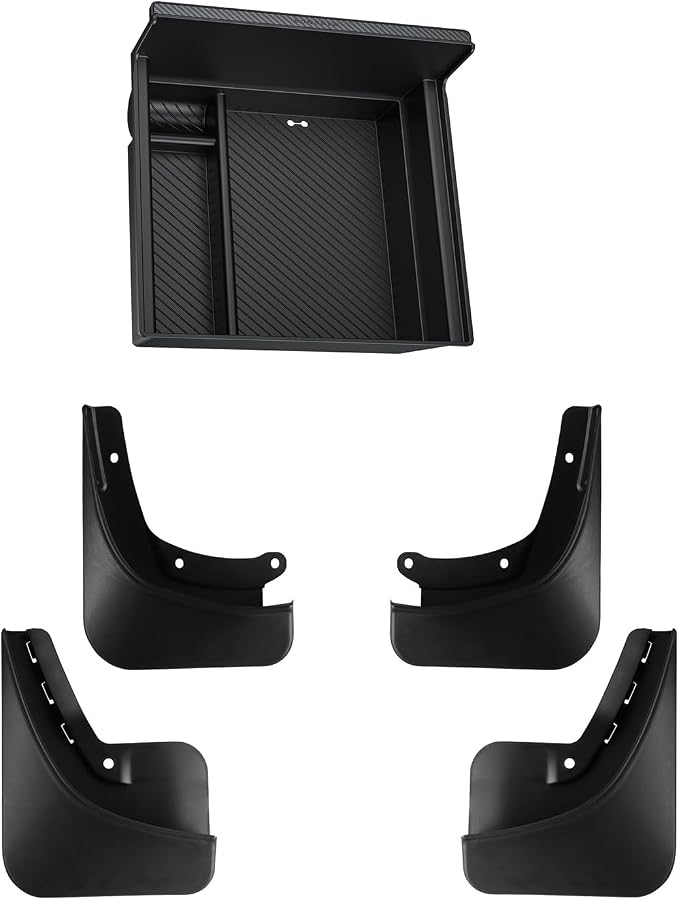 BASENOR Tesla Model 3 2024 2025 Center Console Tray and Model 3 Highland Mud Flaps
