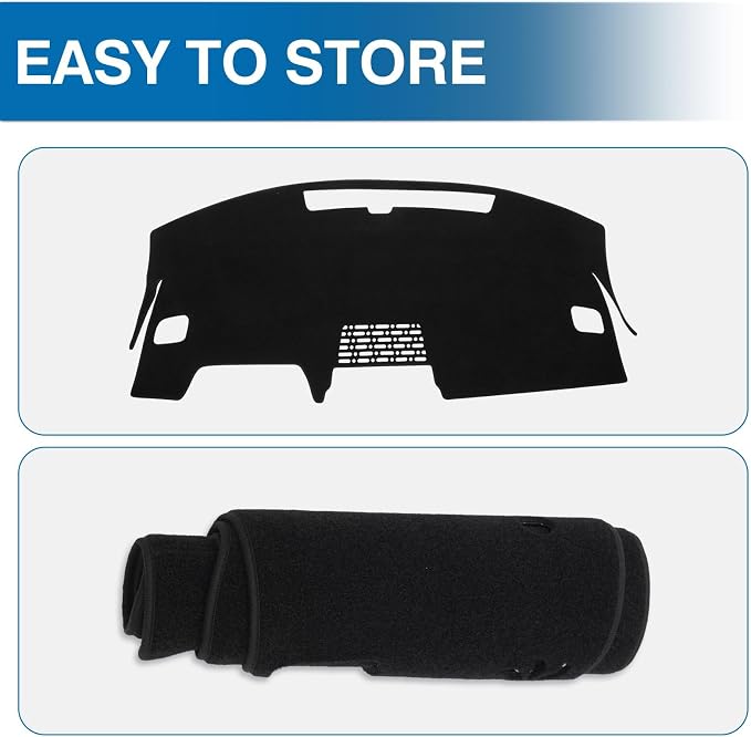 KUST Black Dash Cover for Honda Prologue 2024-2026 (Without HUD) Polyester Dashboard Cover Left Hand Drving Dash Carpet Non-Slip Dash Protector Interior Accessories for Prologue Custom Fit Dash Mat