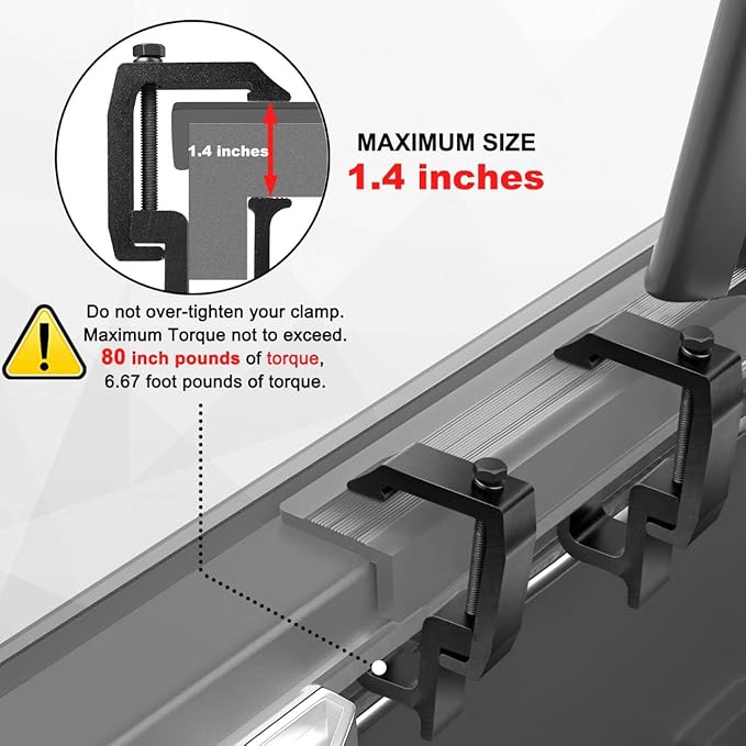 moveland Upgraded 𝟖 𝐏𝐂𝐒 Camper Shell Clamps - Heavy Duty Truck Topper Clamps - More Secure Truck Cap Clamps for Dodge Dakota Ram 1500 2500 3500, F150 F250, Titan, Tundra