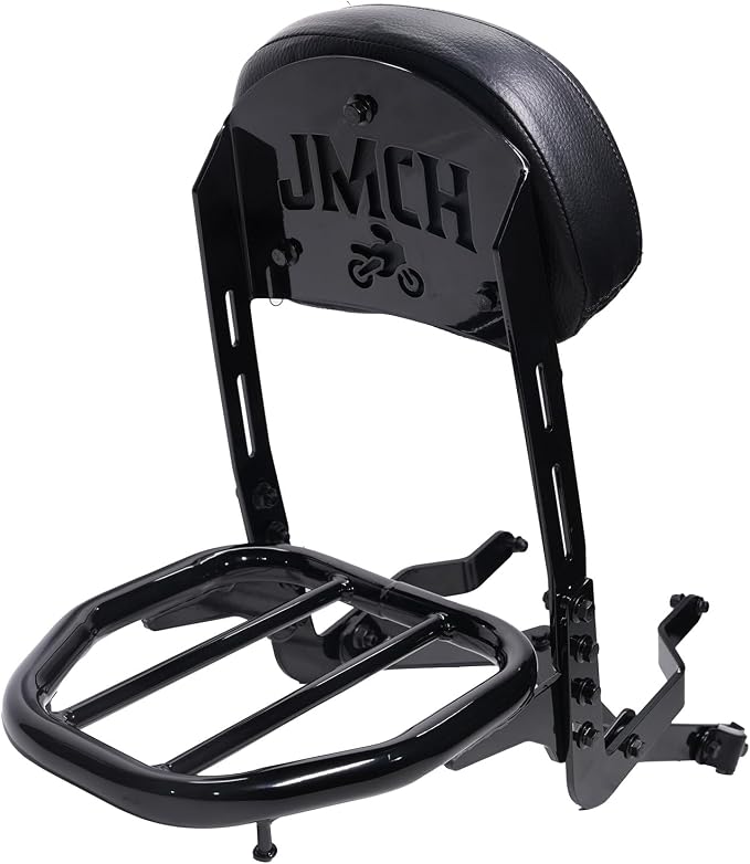 JMCHstore Backrest Cargo Rack for Coleman CT200UEX Mini bike 196cc, Adjustable Sissy Bar for Axis M200 Viper Hisun 200-3 200cc Trail bike Cushion Luggage parts