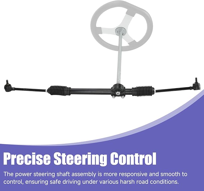 Steering Gear Assembly Compatible with Coleman KT196 Go Kart CK196-T 196cc 6.5HP Kandi 110cc Gas Powered 4 Wheeler Quad DIY Cart Go Kart Parts Spindle Knuckle Ball Joint Rod Assembly
