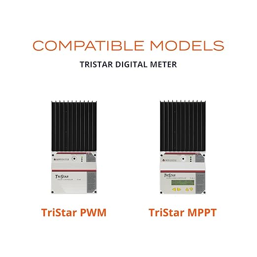 Morningstar Tristar Digital Meter-2 (TS-M-2) - for Tristar PWM and Tristar MPPT Solar Charge Controllers - Displays System Info, Logged Data, Bar Graphs, Alarms & Faults Troubleshooting - 5 Languages